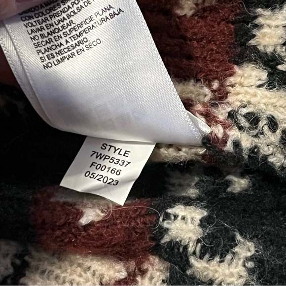 Lucky Brand Southwestern Cardigan Sweater Size S/P Boho Aztec Cozy Tribal - Picture 6 of 6